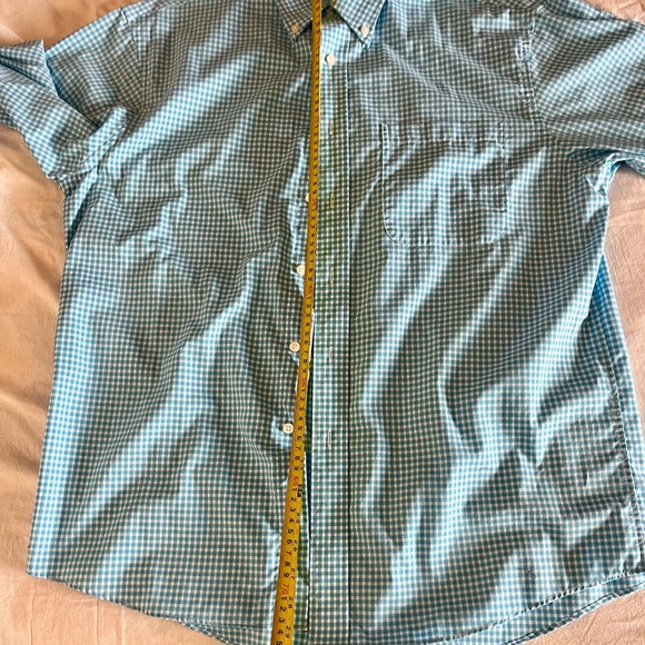 Blue White Gingham Check button down career office shirt. Jos. A. Banks L - Picture 8 of 8